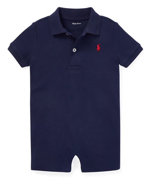 Ralph Lauren Boys' Polo Shortall - Navy (Size 9M)