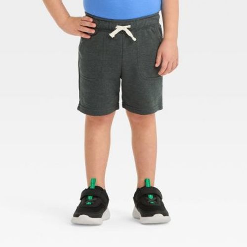 Toddler Boys' Knit Pull-On Above Knee Shorts - Cat & Jack™ Brown 4T: French Terry, Elastic Waistband