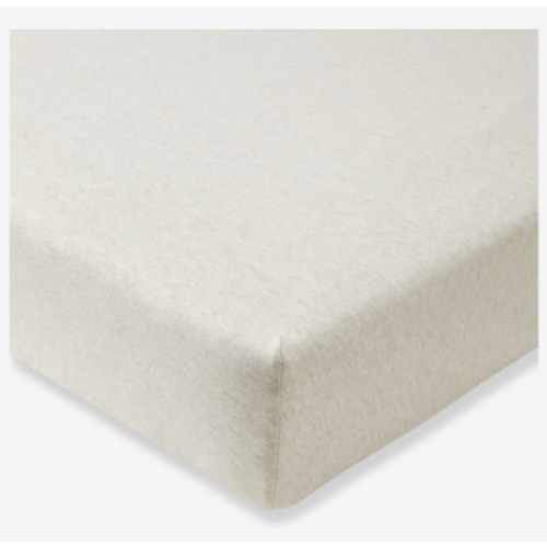 Oatmeal - Burt's Bees Baby Essential Organic Cotton Fitted Crib Sheet, Breathable for Boy Girl Standard Crib & Toddler Mattresses