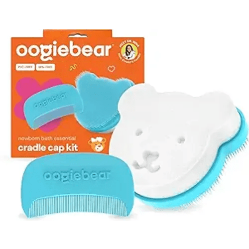 oogiebear Cradle Cap Brush Kit for Babies, 3 Piece Gentle Scalp Care Set