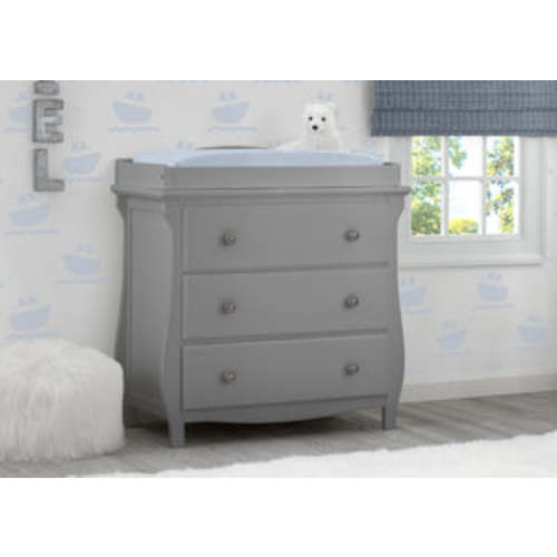 Lancaster 3 Drawer Dresser with Changing Top and Interlocking Drawers | Delta Children