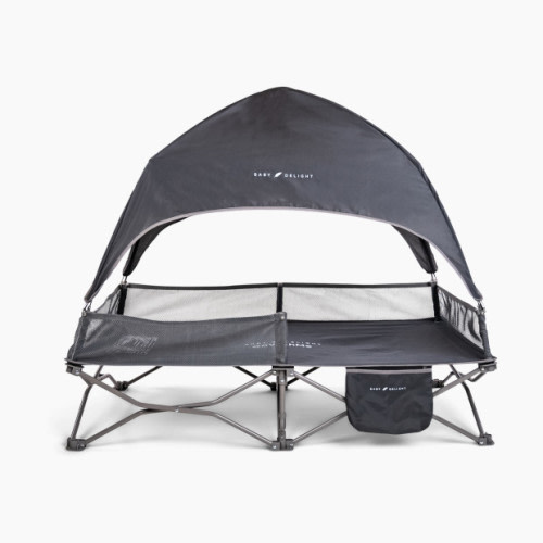 Baby Delight Go With Me Bungalow Deluxe Portable Travel Cot - Grey