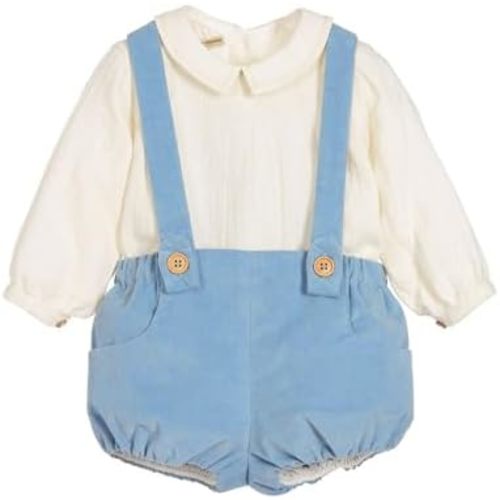 Twoflower toddler Kids Baby Boys' 2-Piece outfit set for spring Long sleeved suit with embroidery clothes 1-6 Years