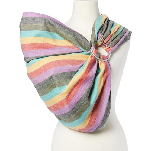 Hip Baby Wrap Ring Sling Baby Carrier for Infants and Toddlers - Beautiful, 100% Soft Cotton Baby Wraps Carrier for Babies 8-35 lbs - Perfect Baby Shower Gifts Moms and Dads - Nursing Cover (Reef)