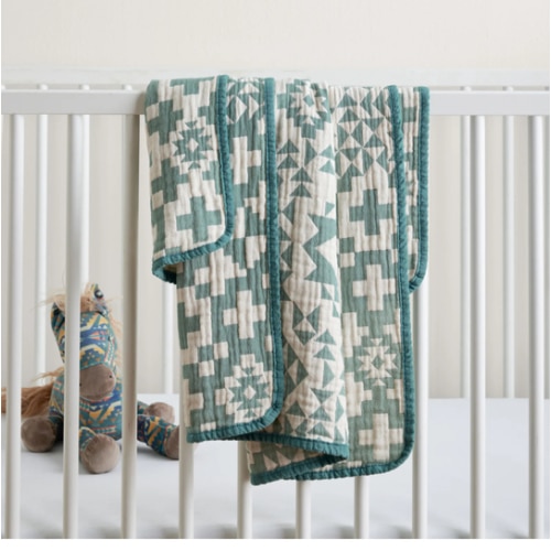 BLUE RIDGE ORGANIC COTTON BABY BLANKET