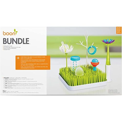 Boon Baby Feeding Essentials Bundle - Includes Grass, Pulp, Forb, Stem, and Twig - Capacity for Multiple Baby Bottles and Baby Accessories - Baby Bottle-Feeding Supplies