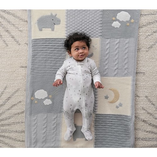 Heirloom Hippo Baby Blanket | Pottery Barn Kids