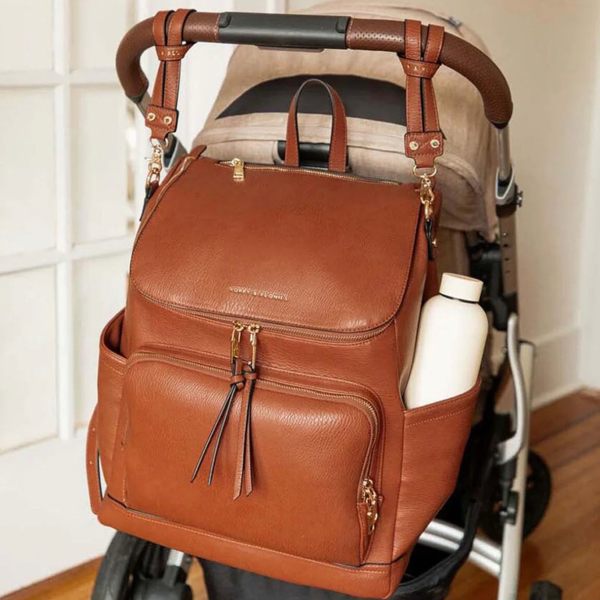 Lullaby Diaper Backpack Chestnut | Poppy and Peonies – Poppy & Peonies