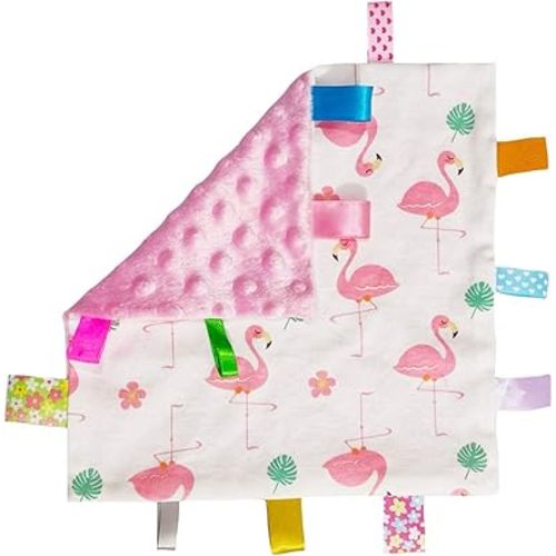 Pink Baby Taggies Blanket for Girl - Cute Taggy Blanket Soft Plush Security Comforter Taggies Blanket Shower Surprise for Baby Girl