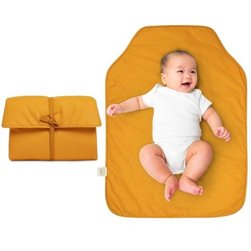 Natemia Baby Portable Diaper Changing Pad - Portable Changing Pad for Baby - Harvest Gold