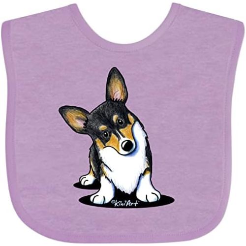 inktastic Tri Color Corgi Baby Bib - KiniArt