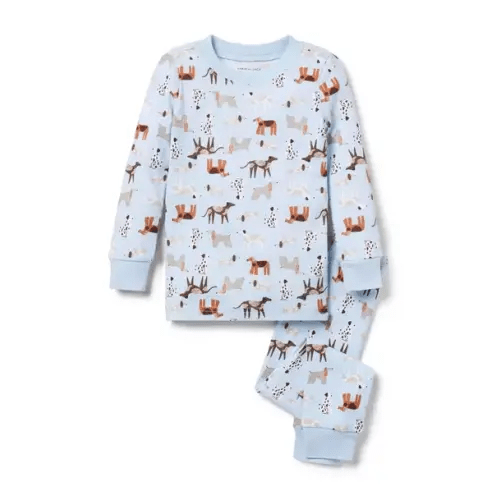 Boy Pale Blue Dog Friends Good Night Pajamas In Dog Friends by Janie and Jack