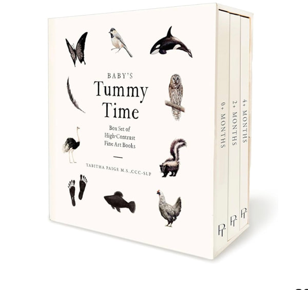 Baby's Tummy Time Book Box Set: A 3-Book Box Set of High-Contrast Art for Visual Stimulation at Tummy Time (Tabitha Paige Children's Book Series)