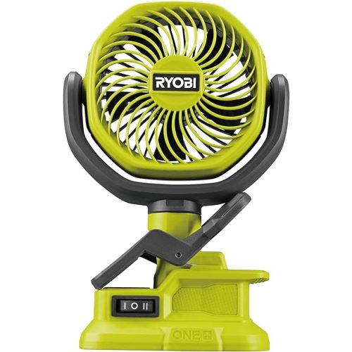 RYOBI RCF18-0 18V ONE+ Cordless 10cm Clamp Fan (Bare Tool) Hyper Green