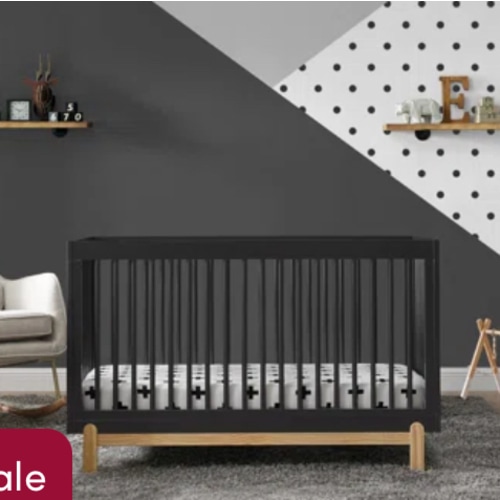 Delta Children Poppy 4-in-1 Convertible Crib | Wayfair BLACK