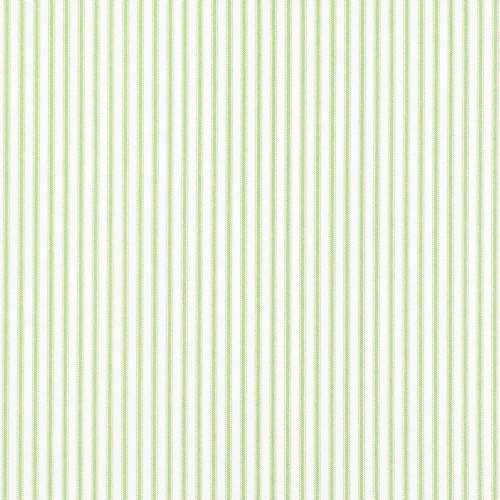 Tailored Crib Skirt in Classic Kiwi Green Ticking Stripe on White