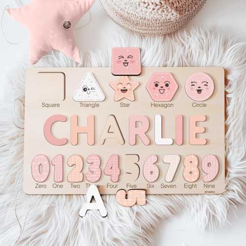 6-12 Months Baby Toys, Personalized Name Puzzle for Toddlers 1-3, Baby Girl and Boy Gift, Custom Baby Puzzle, Personalized Gifts for Kids