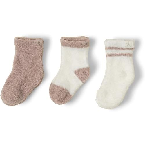 Barefoot Dreams Unisex Baby CozyChic Lite Infant 3 Pack Sock Set