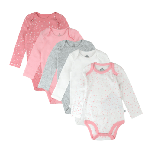 5-Pack Organic Cotton Long Sleeve Bodysuits | Honest Baby Clothing
