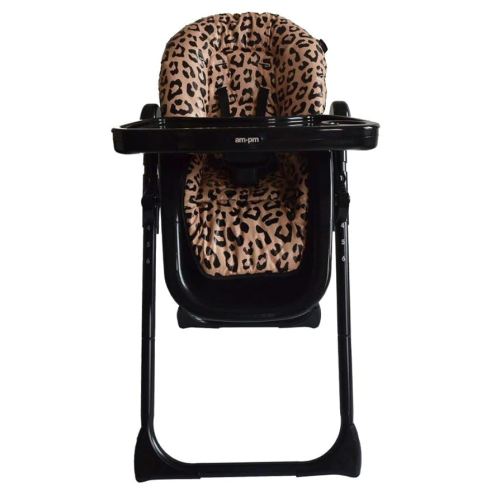Your Babiie ‘AM:PM by Christina Milian’ Leopard Fitzrovia Infant Highchair - Height-Adjustable Baby High Chair - Easy-Clean Foldable & Compact Weaning Highchair - Suitable from Approx. 6 Months