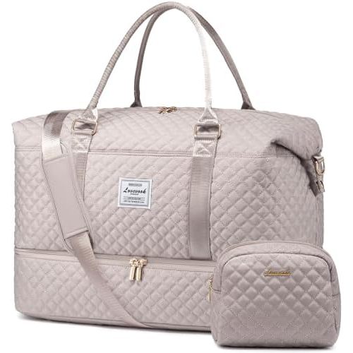 LOVEVOOK Travel Duffle Bag,Weekender Bags for Women with Shoe Compartment，Carry on Overnight Bag with Toiletry Bag,Gym Duffel Bag with Wet Pocket, Hospital Bags for Labor and Delivery
