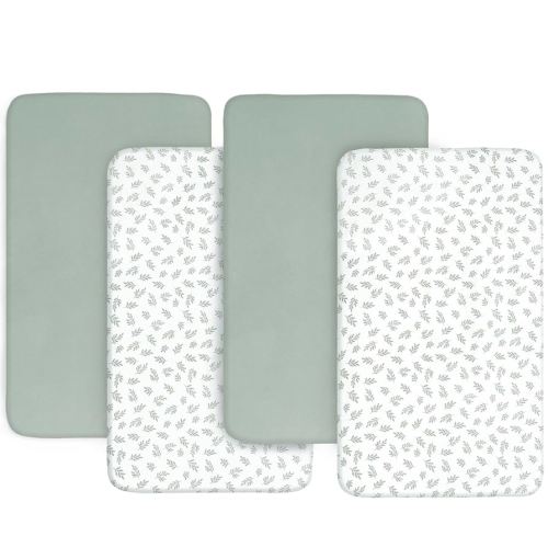 Amazon.com: Baby Bassinet Sheets 4 Pack Compatible with ANGELBLISS, BIERUM, COWIEWIE, Fodoss, and BCOL Baby Bassinet, Ultra Soft & Skin-Friendly, Washer & Dryer, Green : Baby