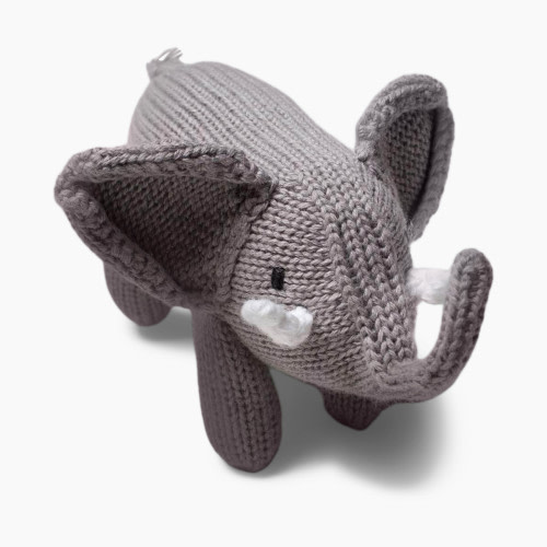 Estella Organic Cotton Handmade Baby Rattle - Elephant