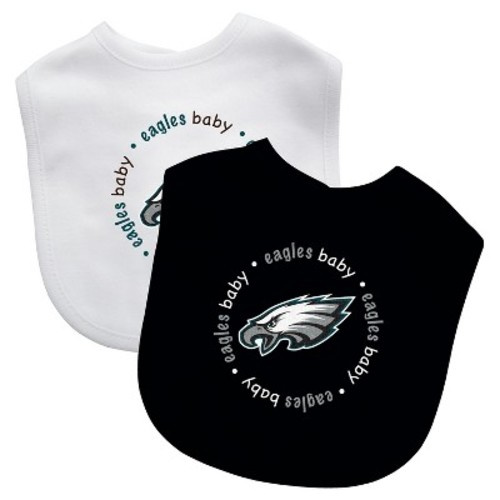 BabyFanatic Officially Licensed Unisex Baby Bibs 2 Pack - NFL Philadelphia Eagles.