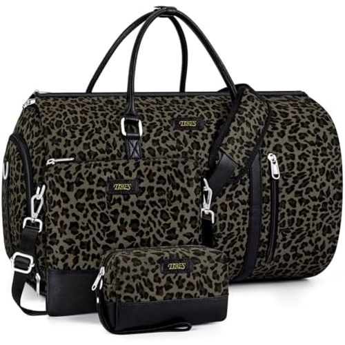 Convertible Garment Duffel Bag for Travel - Carry On Garment Duffel With Shoulder Straps for Men Women 2 in 1 Hanging Suitcase Suit 4pcs Set