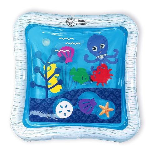 Baby Einstein Octopus Water Play Mat - Safety Fill Line, Tummy Time Activity & Sensory-Toy for Babies Newborn and up, Blue - Opus Water Mat