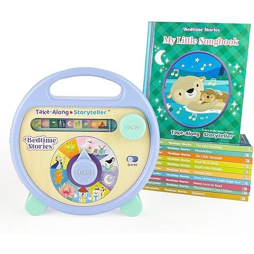 Take-Along Storyteller Bedtime Stories Interactive Electronic Take Along Storyteller with 11 Books, Ages 3-8 Hardcover – Sound Book, October 25, 2022