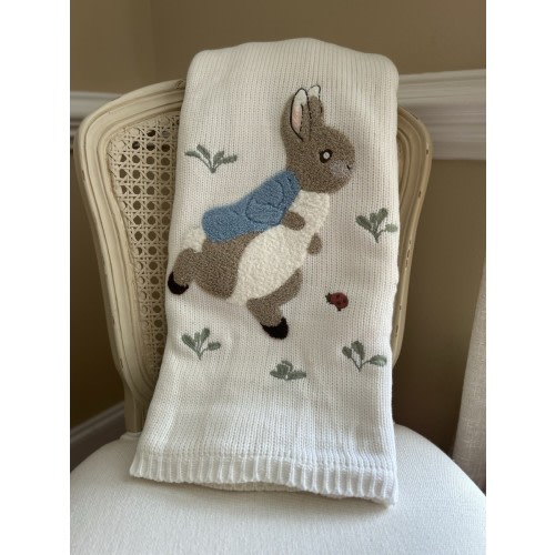 Pottery Barn Kids Peter Rabbit Heirloom Blanket 30”x40” NWT OB