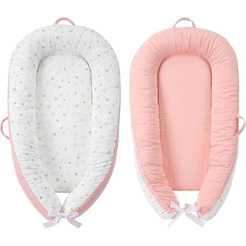 JOLLITO Baby Lounger for Newborn, Breathable Soft Baby Nest Co Sleeper for Baby 0-24 Months, Portable Infant Lounger Baby Floor Seat for Home and Travel,Babies Essentials Gifts