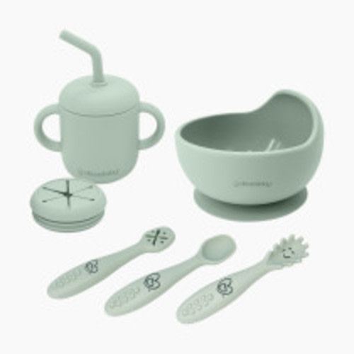 Dreambaby Mess-Free Toddler Silicone Meal Set: Suction Bowl, Cutlery + Snack/Drink Cup, 6 Piece Set