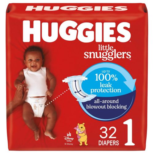 Huggies Little Snugglers Diapers, Size 1, Size 2, Newborn, Premie