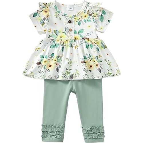 Baby Girl Clothes Toddler Girl Outfits Ruffle Shirt Pants Cute Infant Outfit Set Baby Girl Fall Winter Clothes
