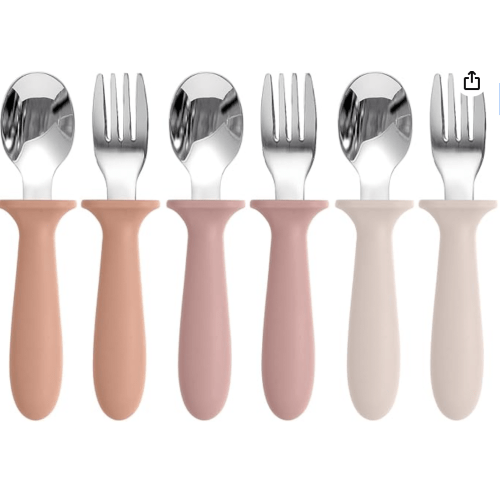 Toddler Spoons and Forks Set, 6 Pack Kids