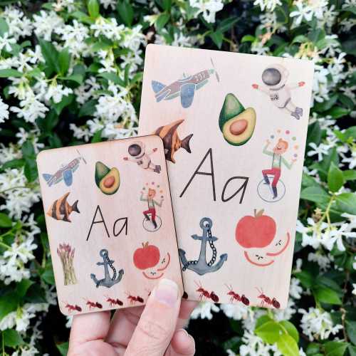 Wooden Flash Cards, Alphabet Flash Cards, ABC Flash Cards, Language Learning, Alphabet Activity For Kids, Homeschool Resources, Early Years