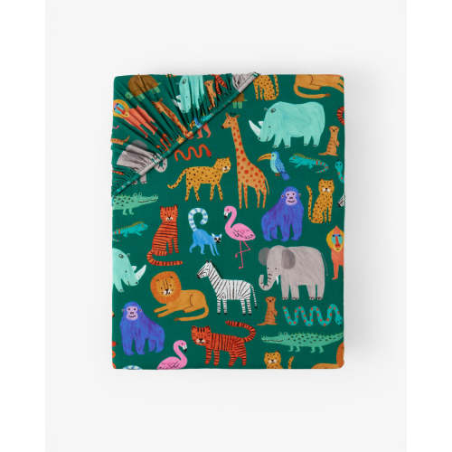 Wild Zoo Fitted Crib Sheet | Little Sleepies