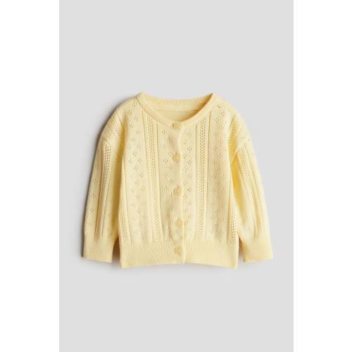 PATTERN-KNIT COTTON CARDIGAN