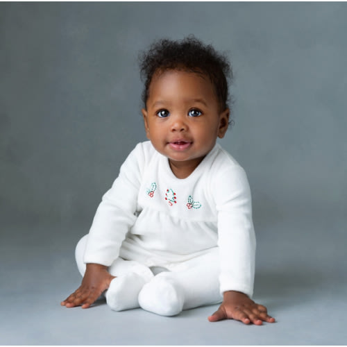 Velour Holiday Tree Romper | Feltman Brothers