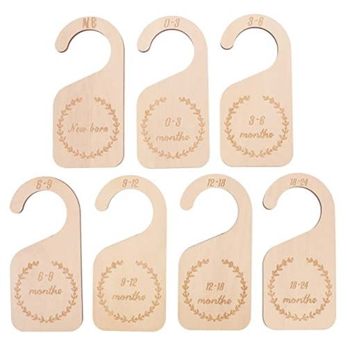 7Pcs Closet Wardrobe Divider Wooden Baby Closet Divider Cloth Organizer Nursery Closet Dividers Wardrobe Divider-