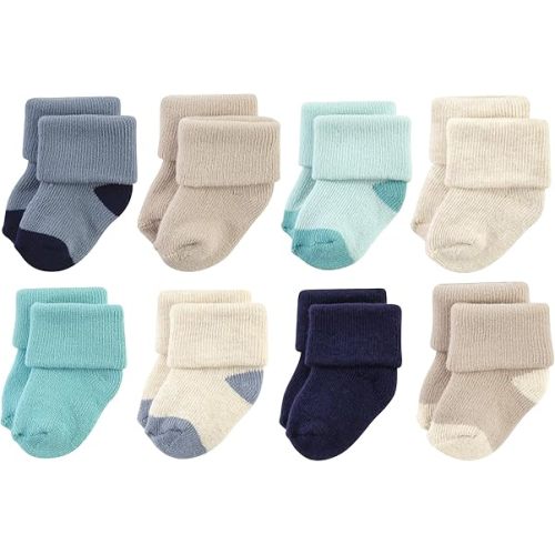 Hudson Baby Baby Girls' Cotton Rich Newborn and Terry Socks
