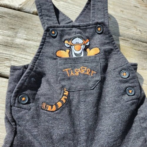 ADORABLE DISNEY baby Tigger Overalls Size 2 Months Winnie the Pooh Onepiece