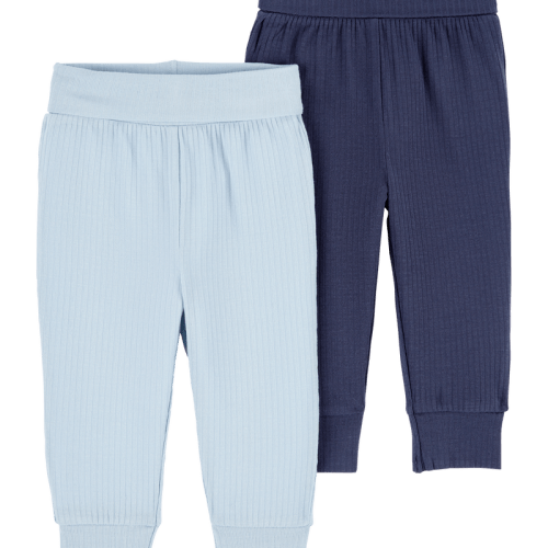 Blue Baby Boy 2-Pack PurelySoft Pull-On Pants - Blue | Carter’s Oshkosh Canada