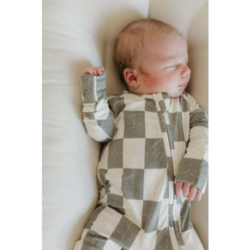 Bamboo Zip Pajamas | Oat & Sage
