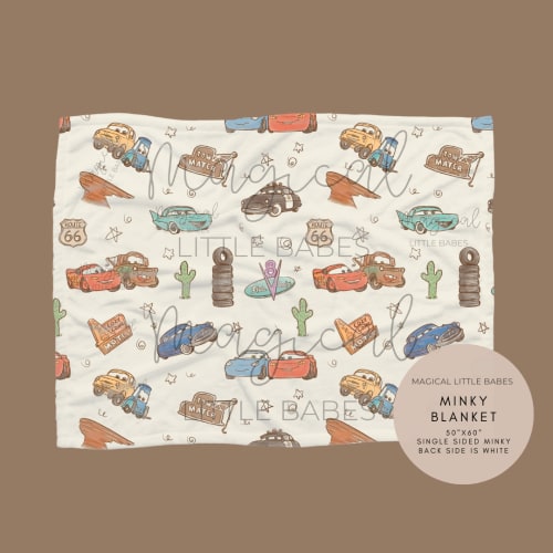 Route 66 Minky Blanket *READY TO SHIP*