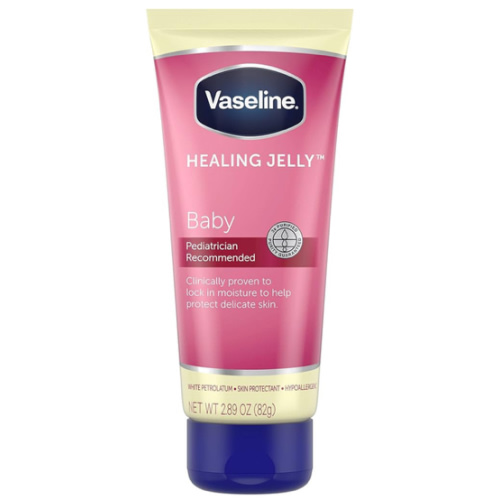 Vaseline Healing Jelly Petroleum Jelly For Diaper Rash Moisturizer For Baby Hypoallergenic Skin Protectant 2.89 oz