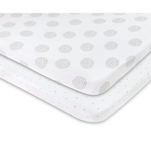 Ely's & Co. Baby Fitted Pack n Play - Mini Crib Sheet 100% Combed Jersey Cotton 2 Packs Gender Neutral