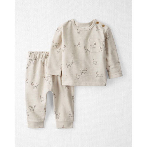 Baby 2-Piece Set Made with Organic Cotton in Grazing Llamas - Little Planet | Carter's